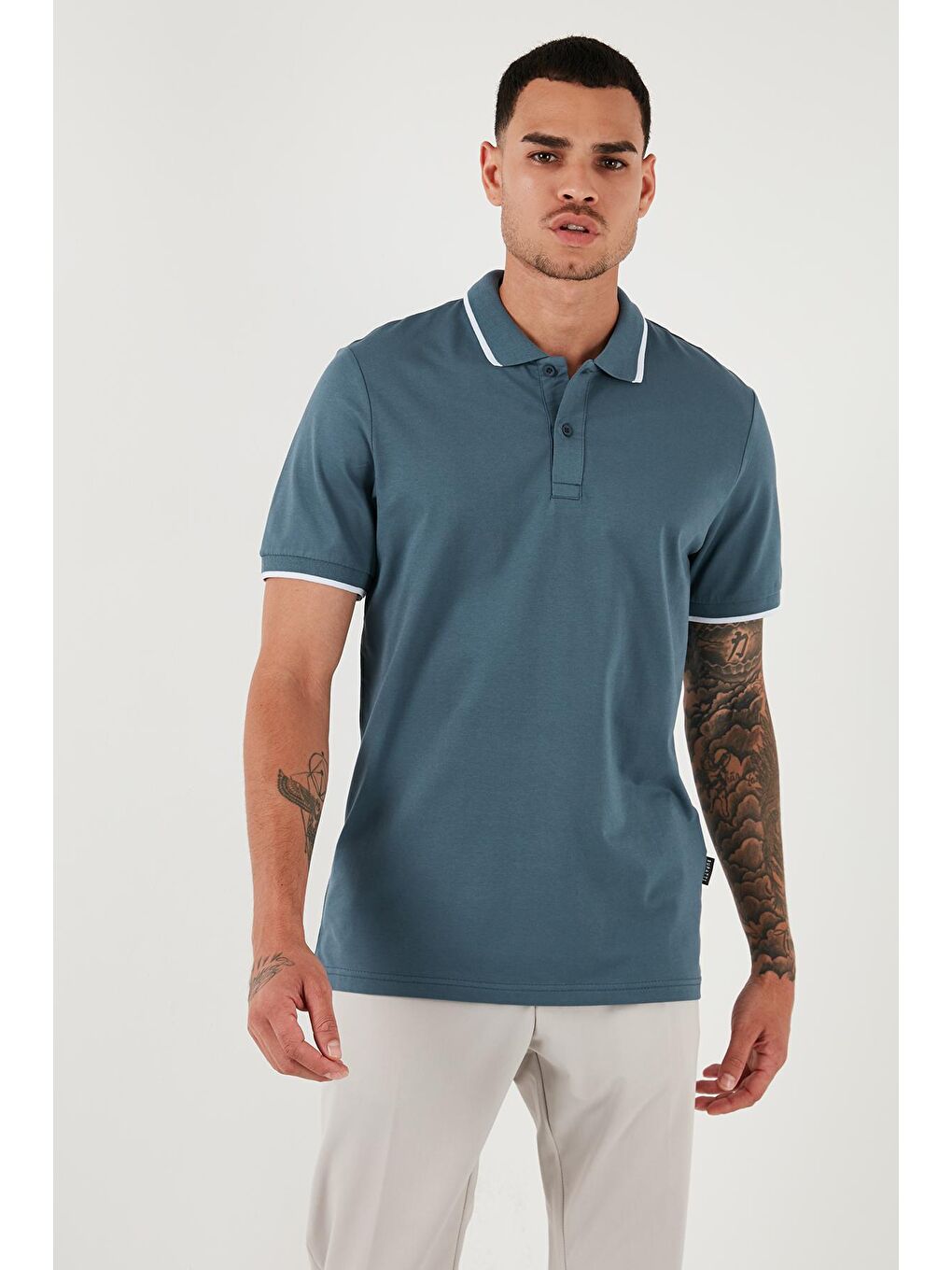 Buratti Petrol Pamuklu Regular Fit Polo Yaka T Shirt 5902063 - 3