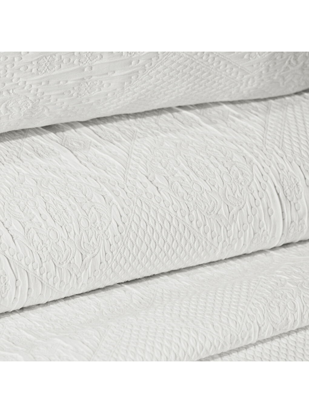 Home Jenny Yatak Örtüsü Seti 3 Parça-Beyaz-2