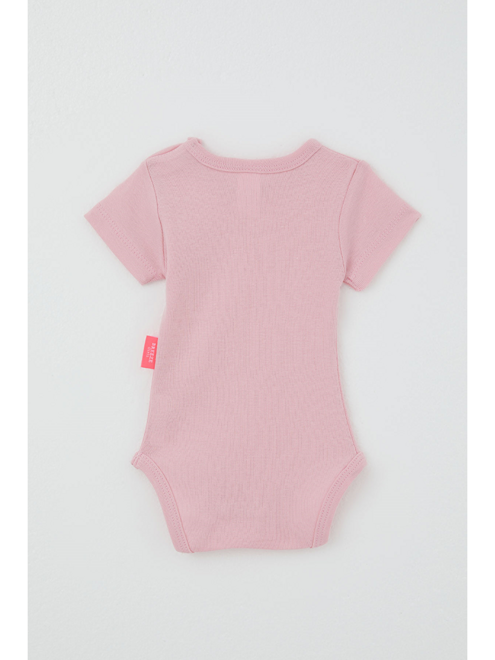 Kız Bebek Çıtçıtlı Kısa Kollu Zıbın Body Basic Pembe (0-9 Ay)-1