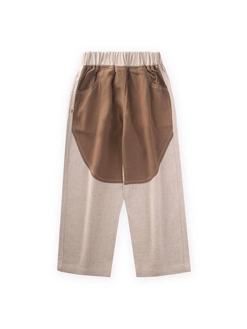 Bej Erkek Çocuk Keten Pantolon-1