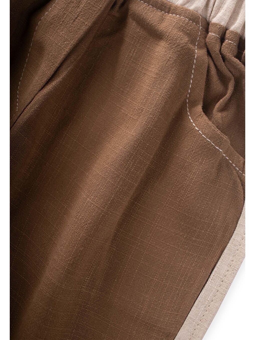 Bej Erkek Çocuk Keten Pantolon-3