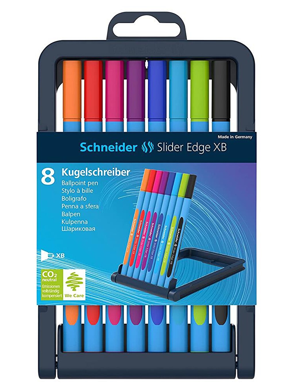 Slider Edge Xb Tükenmez Kalem 8 Renk Standlı 1 Paket Line-up 0.4 Mm İnce Uçlu Keçeli Kalem 8 Renk 1-1