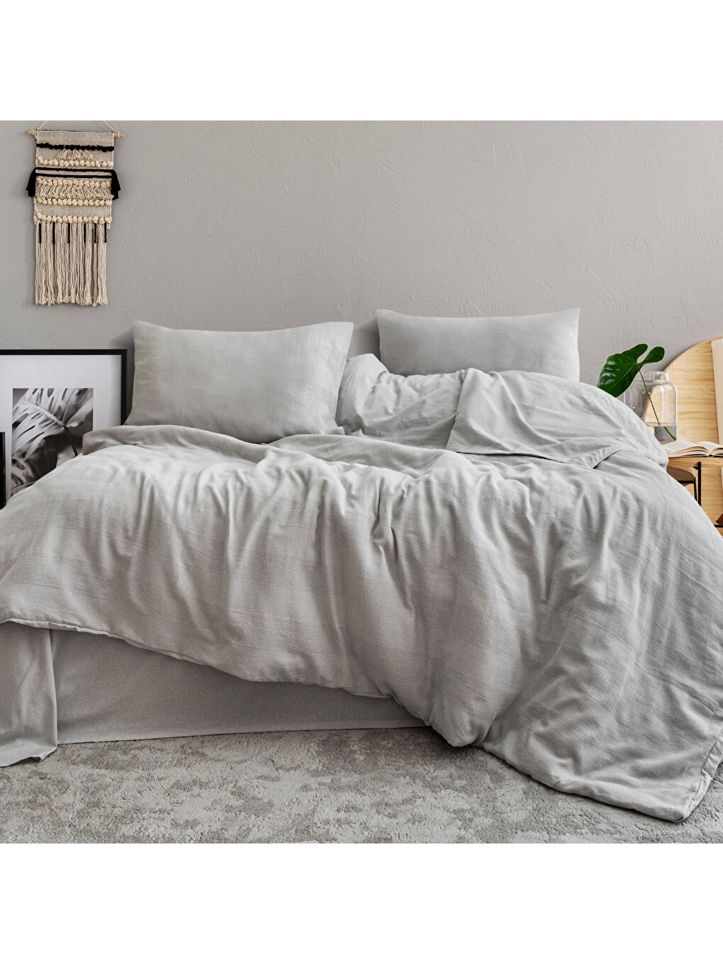 Home Etamine Pamuk ÇK Nevresim Takımı 4 Parça - Gri