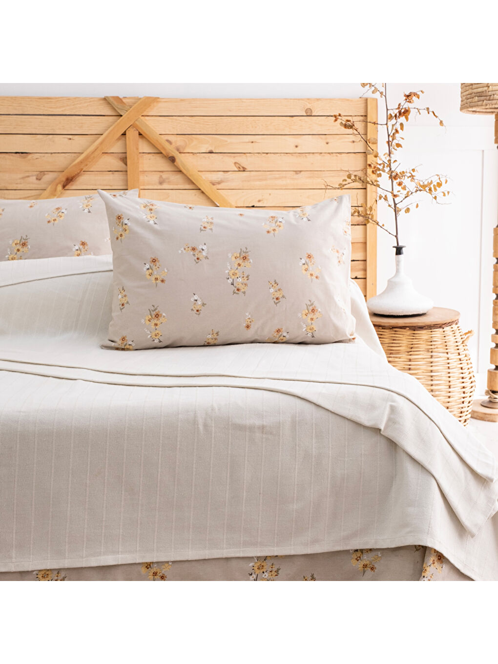 Home Hera Çift Kişilik Pike Takımı 4 Parça-Ekru-1