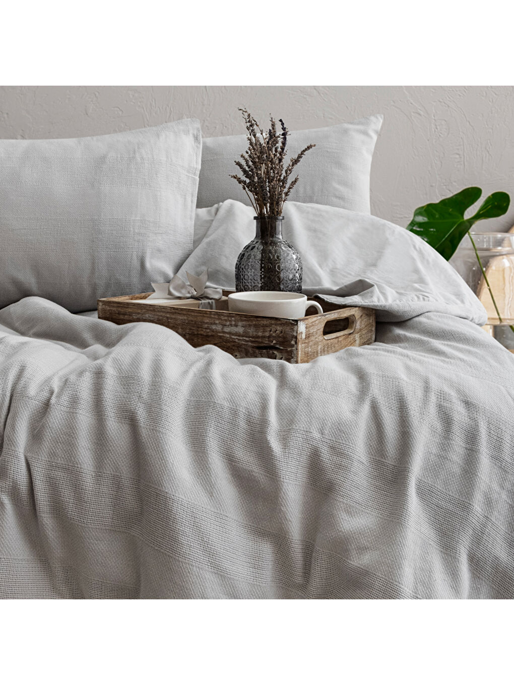 Home Etamine Pamuk ÇK Nevresim Takımı 4 Parça - Gri-1