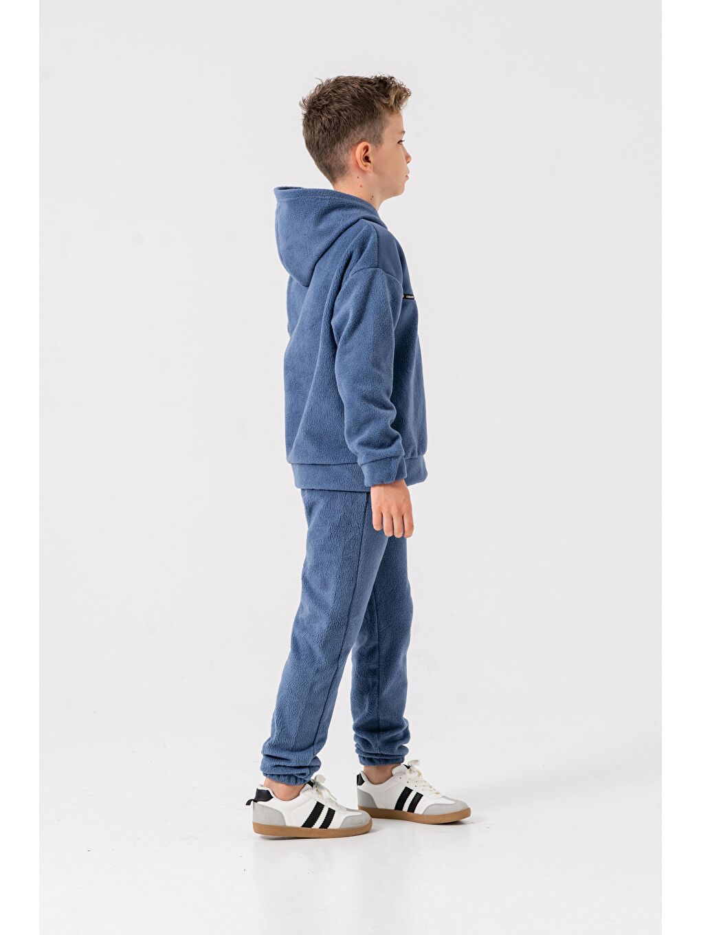 Mavi Generation Casual Brand Yazılı Şerit Baskılı Polar Erkek Çocuk Alt-Üst Eşofman Takımı-2