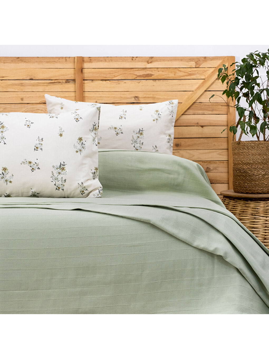 Home Hera Çift Kişilik Pike Takımı 4 Parça-Yeşil-1