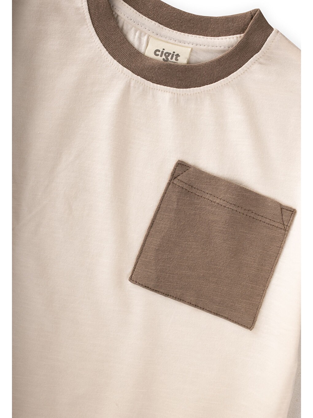Kaprili T-Shirt Takım 2-10 Yaş Ekru-2