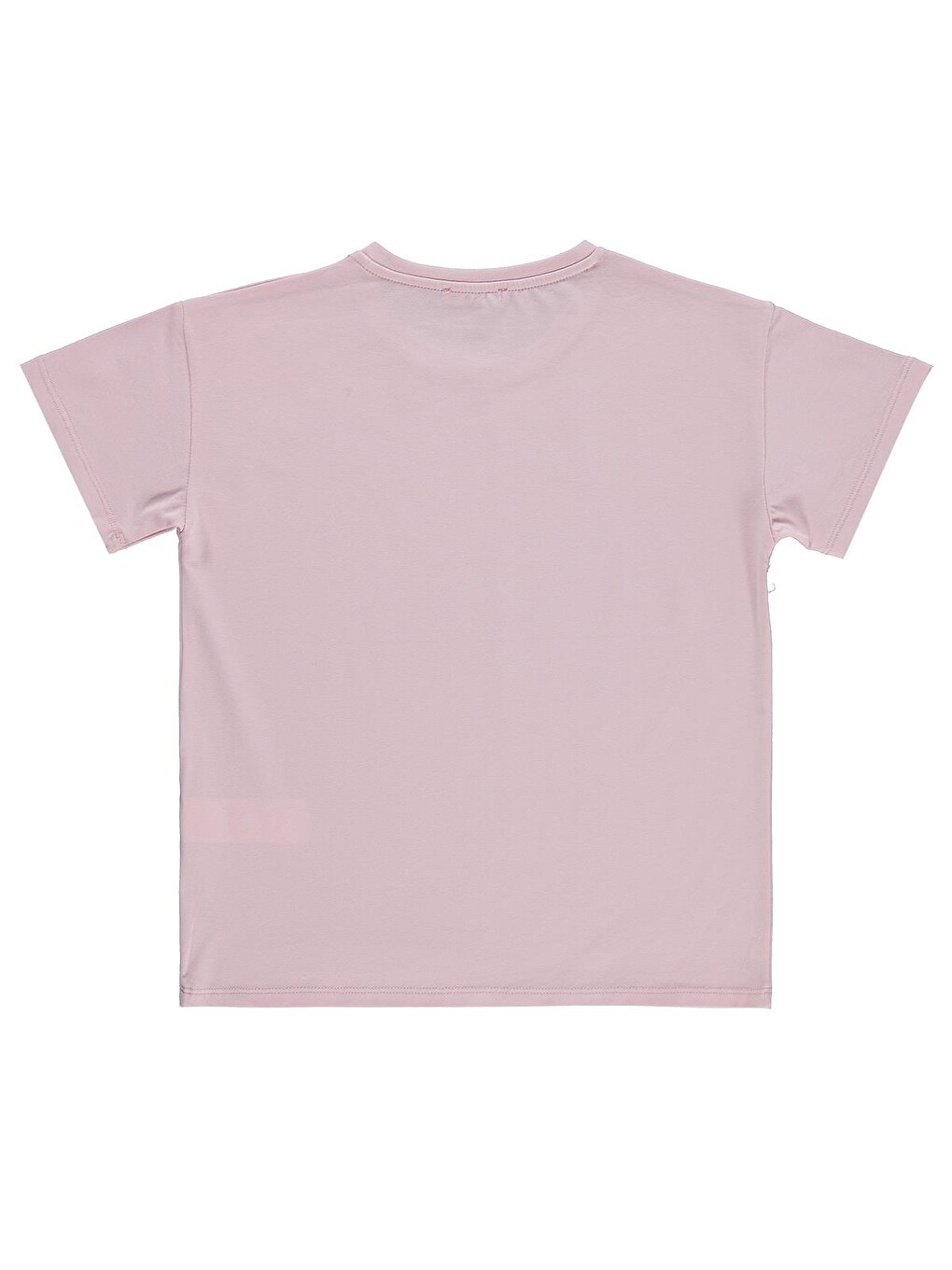 Pembe Girls Yıldız Baskılı 10-13 Yaş Tişört - Pudra-1