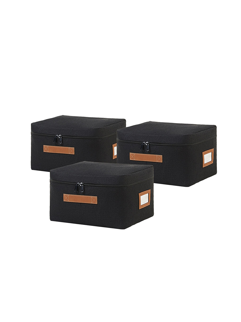3'lü Siyah Renk Jüt Hurç Set 30 x 22 x 18 cm-4