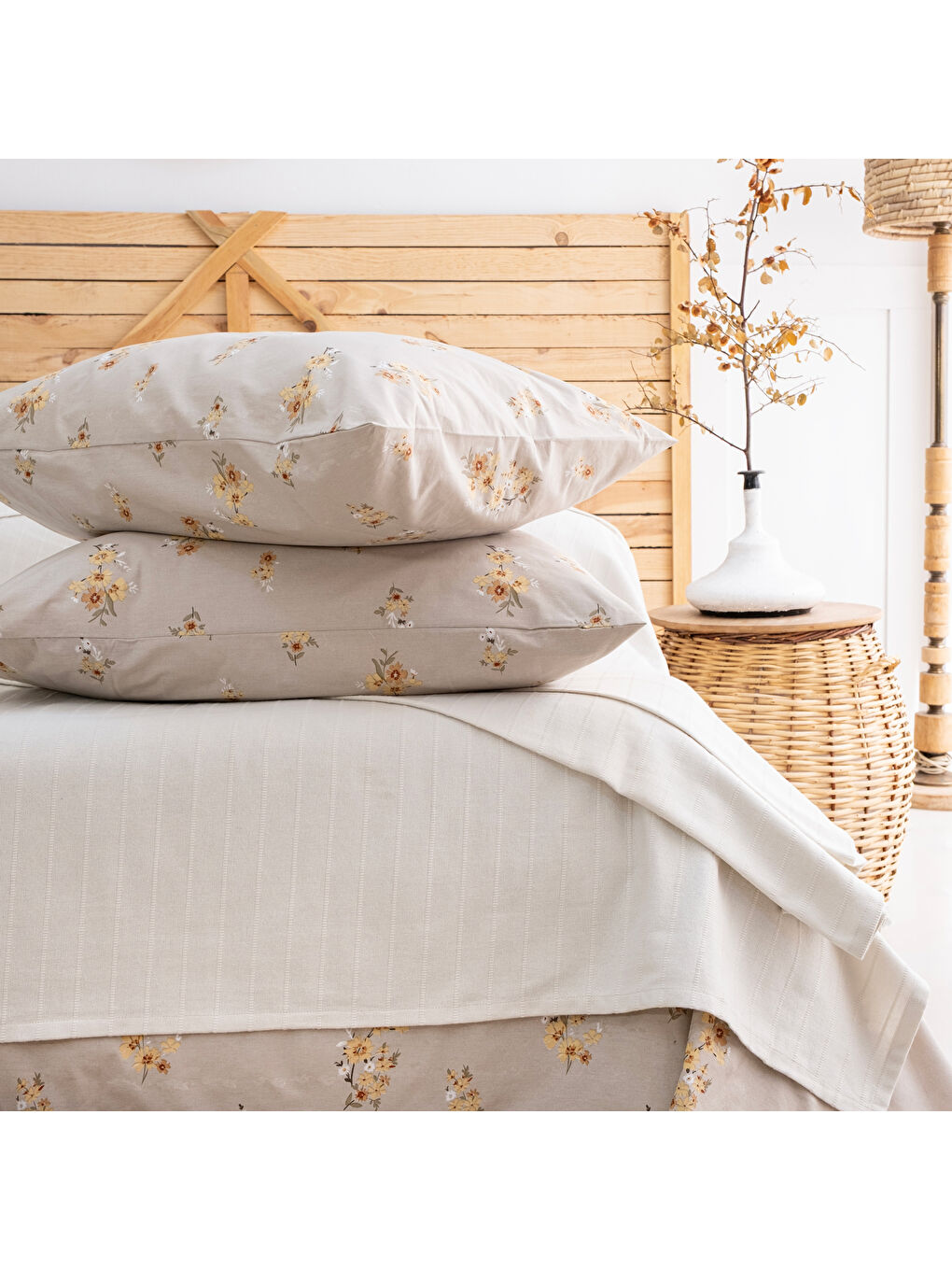 Home Hera Çift Kişilik Pike Takımı 4 Parça-Ekru-3