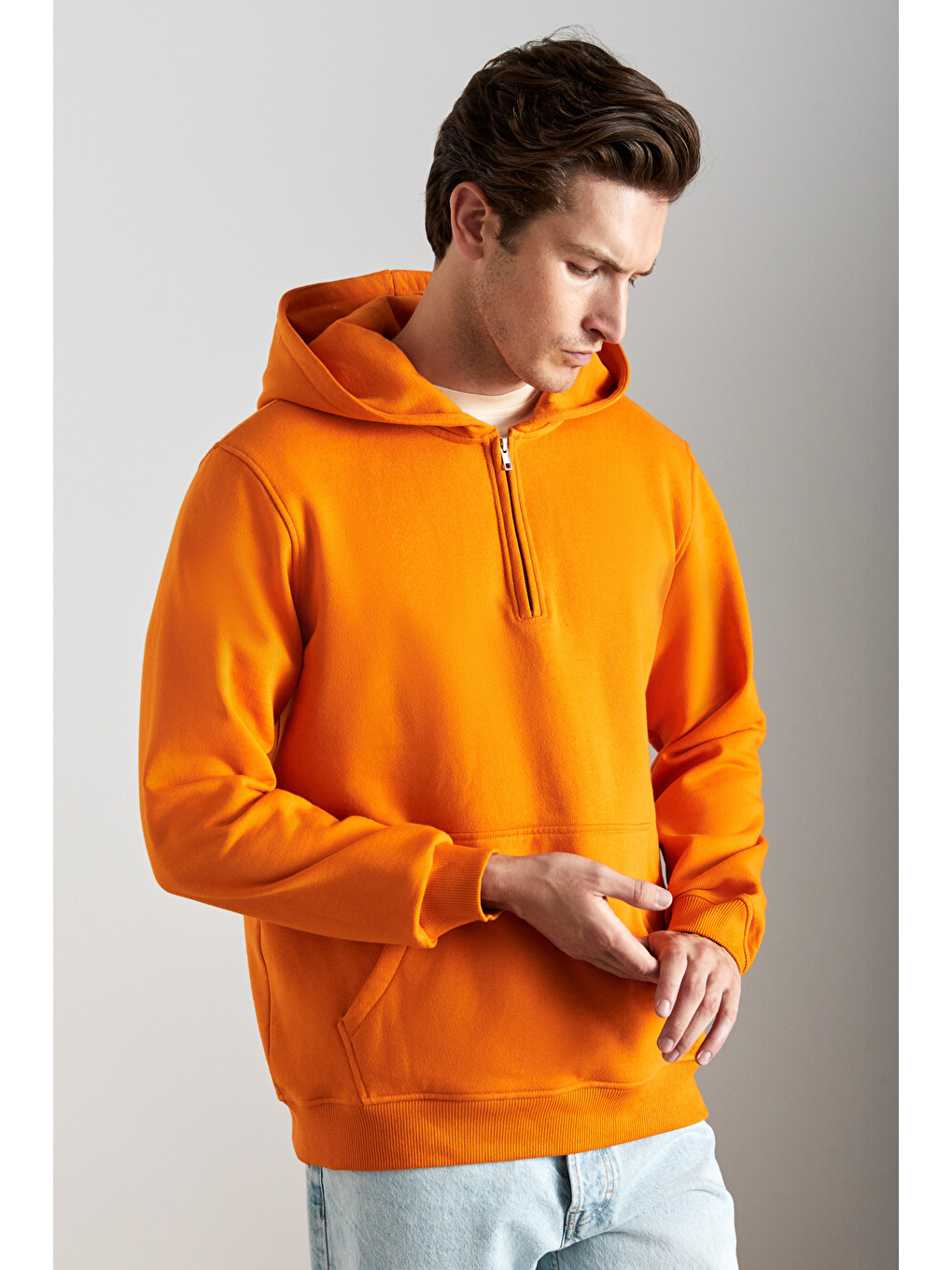 Cade Erkek Pamuk Turuncu Sweatshirt