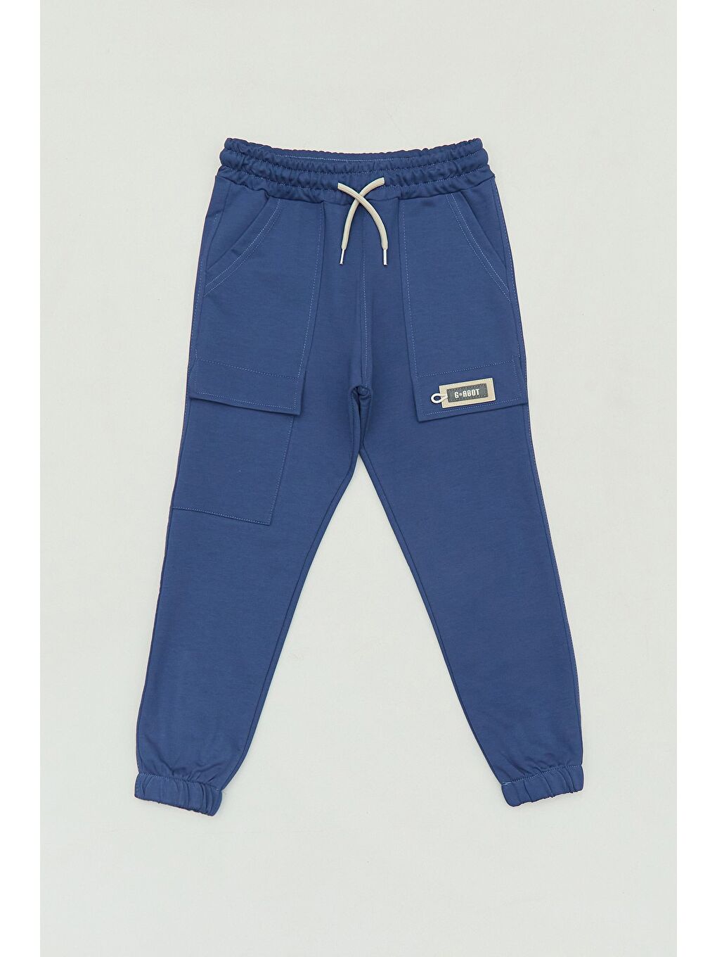 İndigo Beli Lastikli 3 Cepli Erkek Çocuk Eşofman Altı