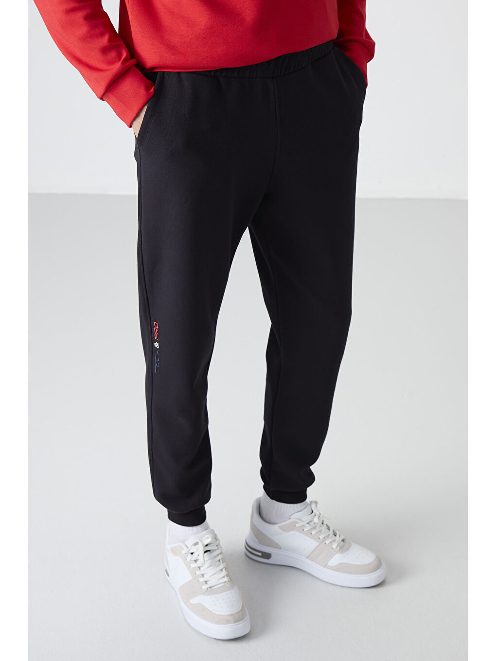 Lacivert Bağcıklı Dar Paça  Erkek Jogger Eşofman Altı - 84999