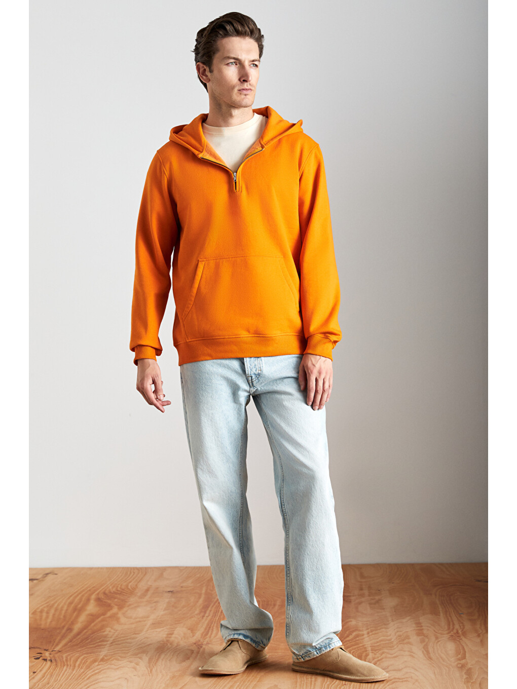 Cade Erkek Pamuk Turuncu Sweatshirt-1