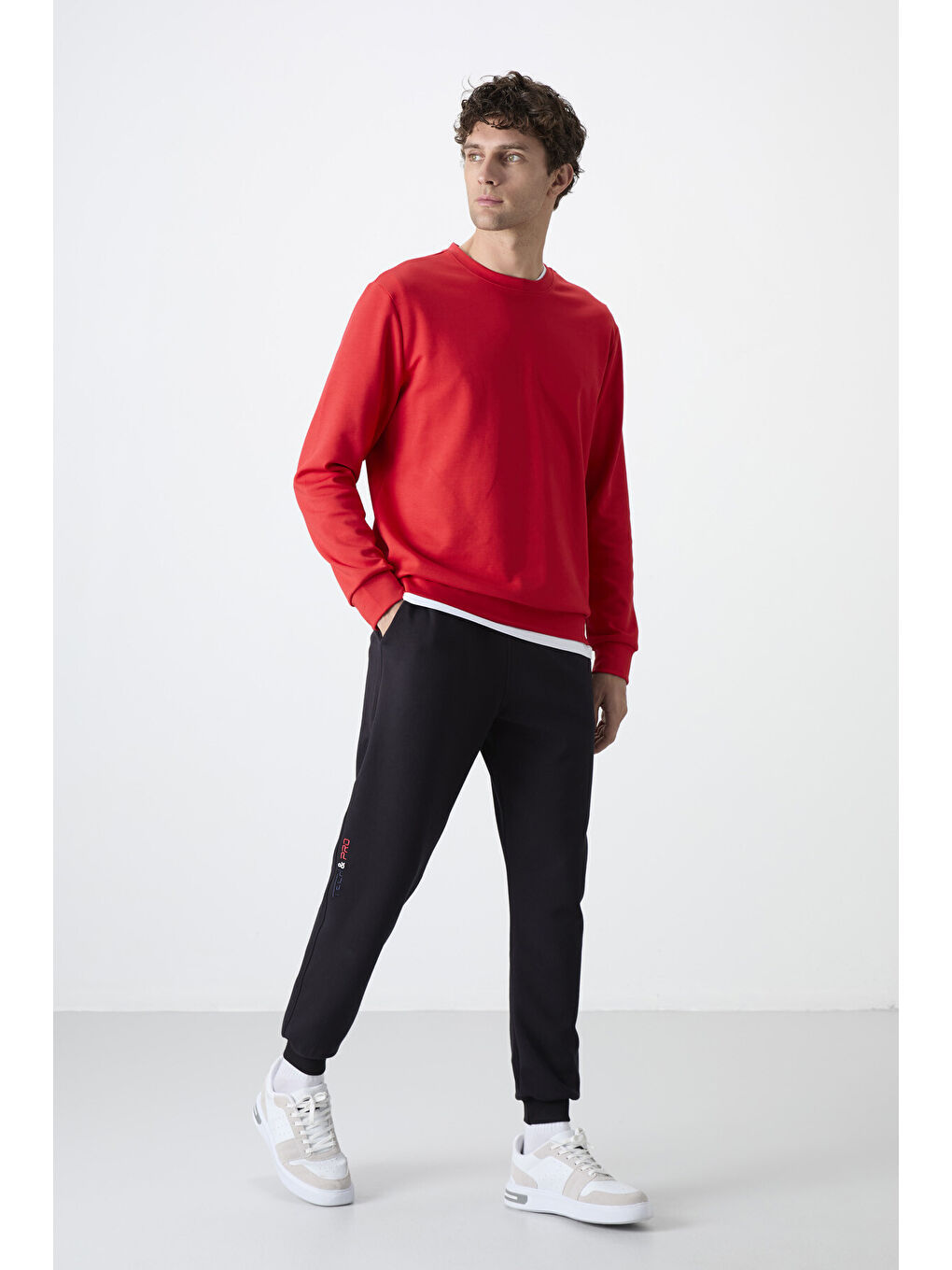 Lacivert Bağcıklı Dar Paça  Erkek Jogger Eşofman Altı - 84999-2