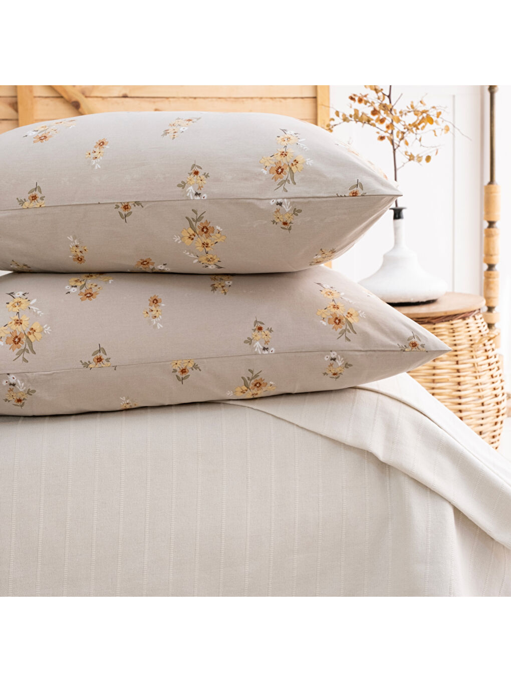 Home Hera Çift Kişilik Pike Takımı 4 Parça-Ekru-4