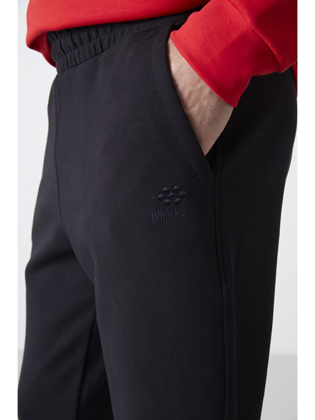 Lacivert Bağcıklı Dar Paça  Erkek Jogger Eşofman Altı - 84999-4