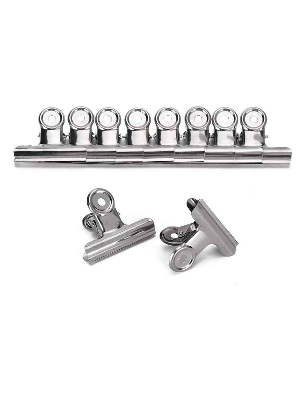 Round Clips 75 mm Metal Maşa Kıskaç 6 Adet (B2001)-2