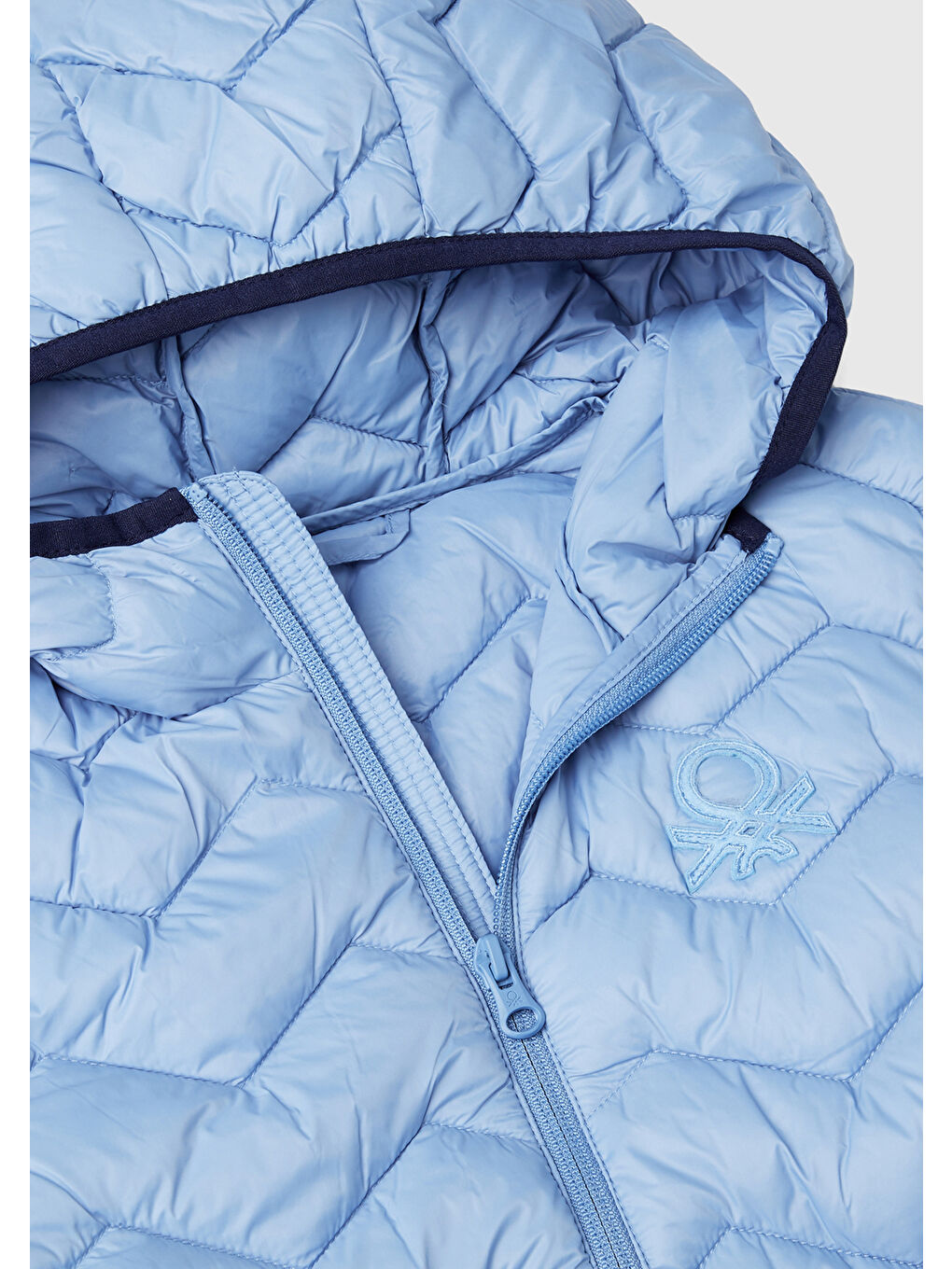 Erkek Çocuk Havacı Mavi Logo İşlemeli Mevsimlik İnce Pufa Mont-2