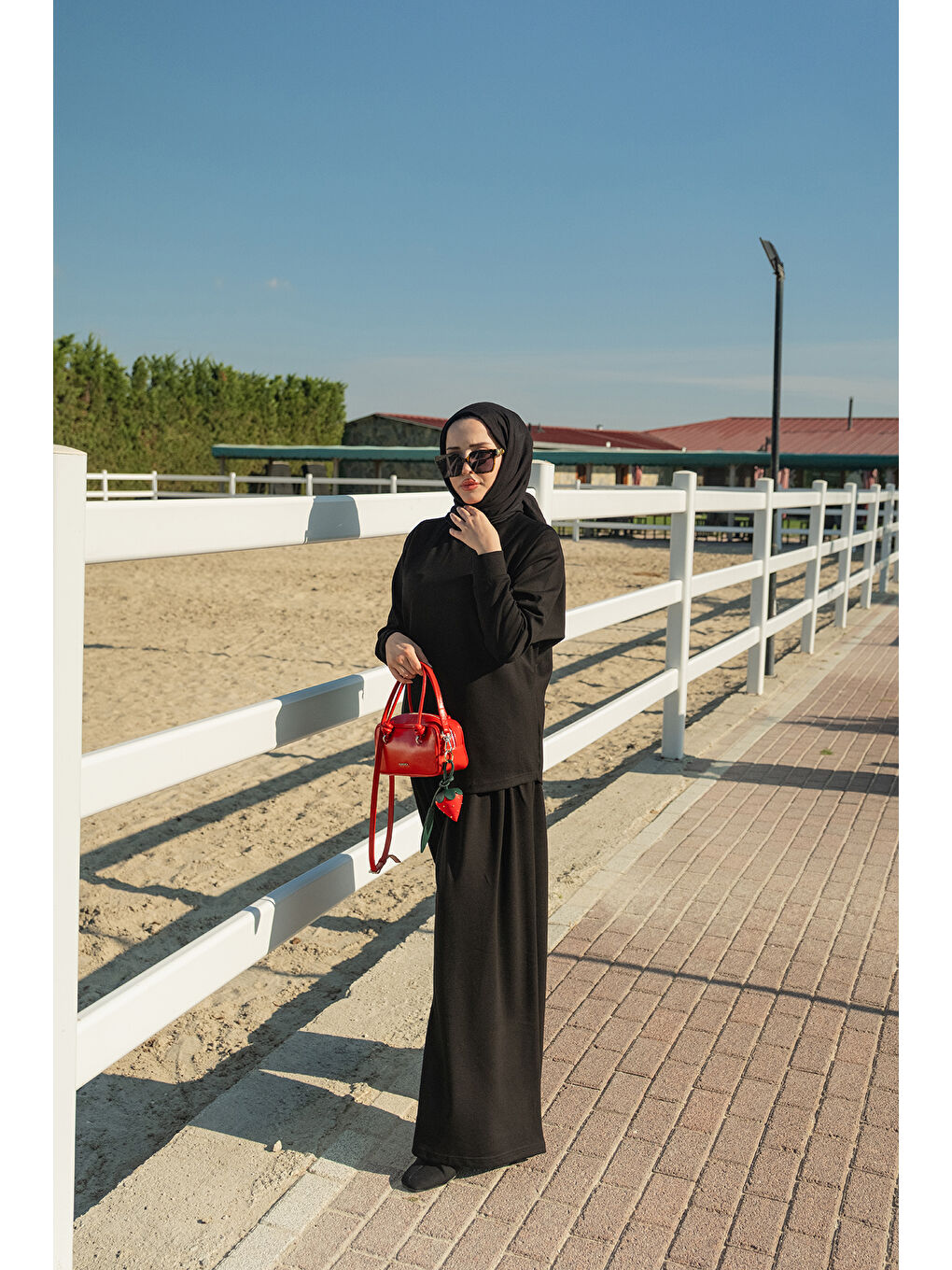 Kadın Yarasa Kol İkili Takım Siyah-2