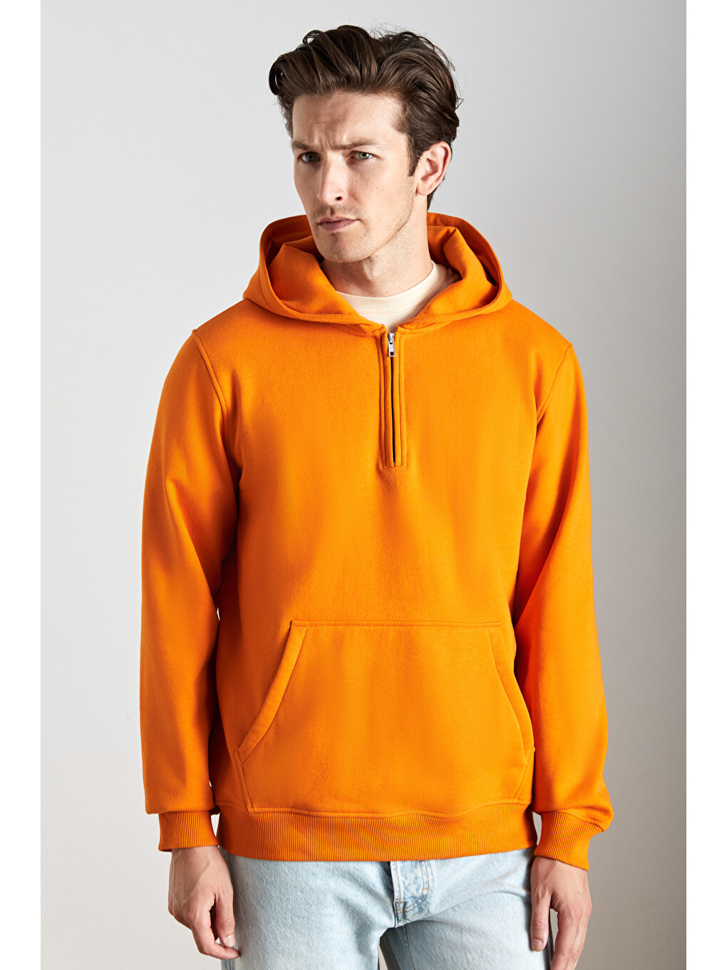 Cade Erkek Pamuk Turuncu Sweatshirt-4