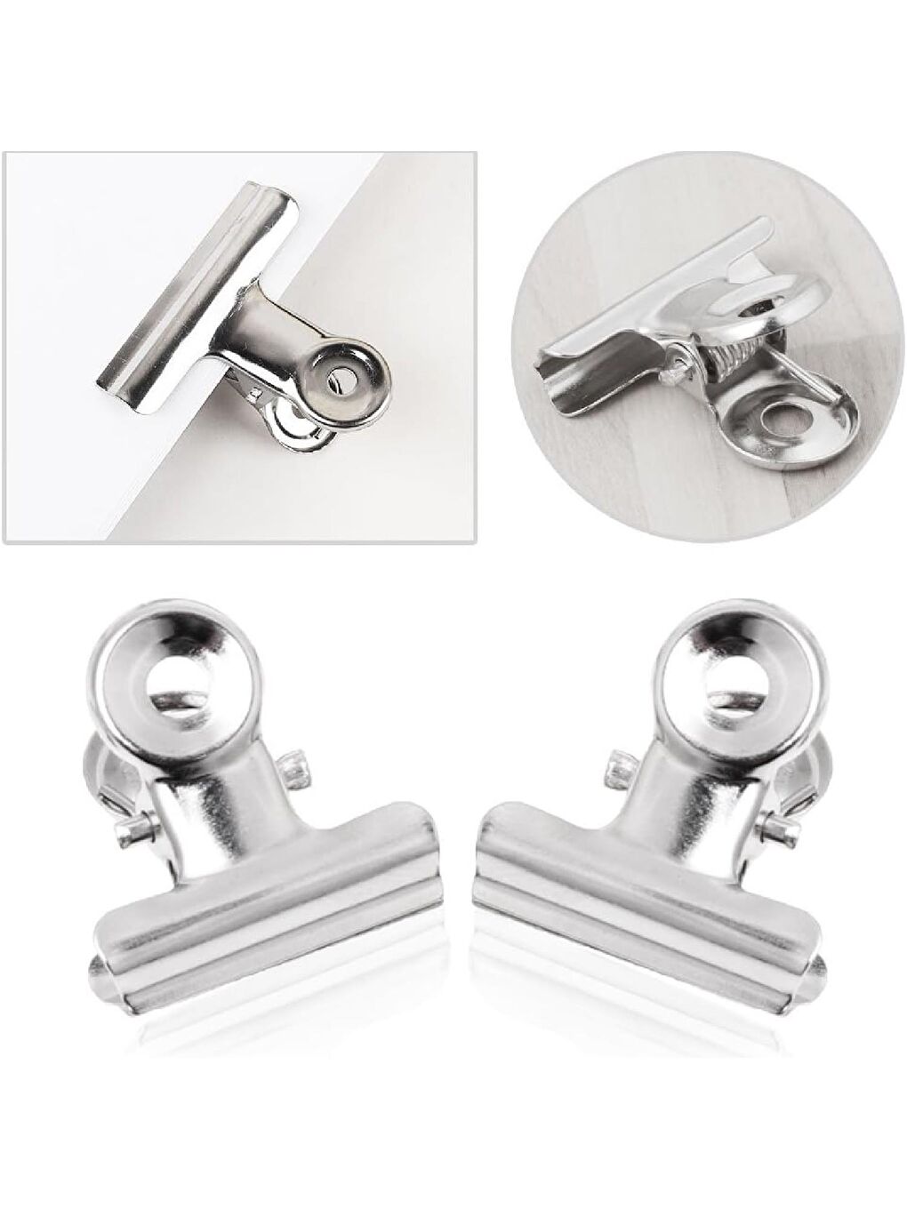 Round Clips 75 mm Metal Maşa Kıskaç 6 Adet (B2001)-7