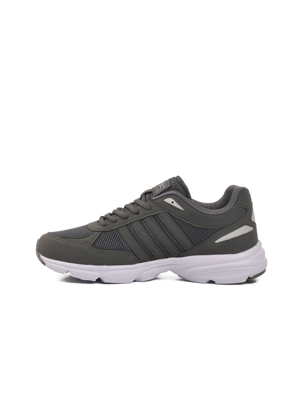 Walkway Gri Füme Beyaz Fileli Hafif Unisex Spor Ayakkabı Disc G - 1