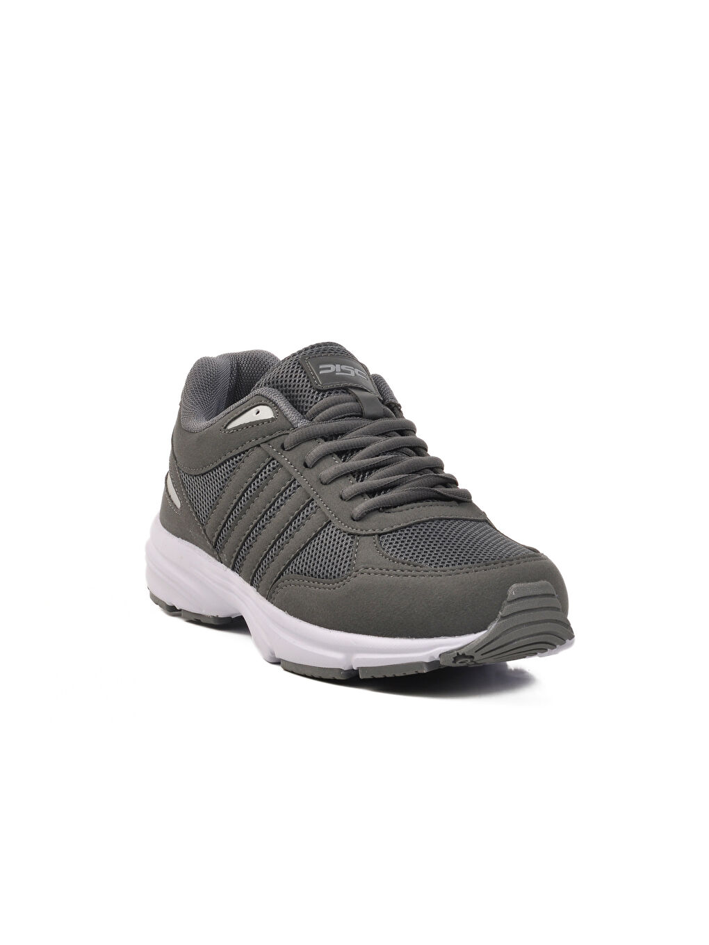 Walkway Gri Füme Beyaz Fileli Hafif Unisex Spor Ayakkabı Disc G - 2