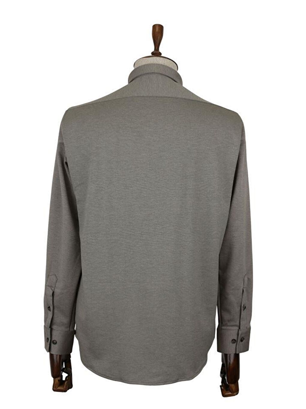 Yeşil Uzun Kol Örme Biyeli Comfort Rahat Kesim Casual Gömlek 1004225116-1