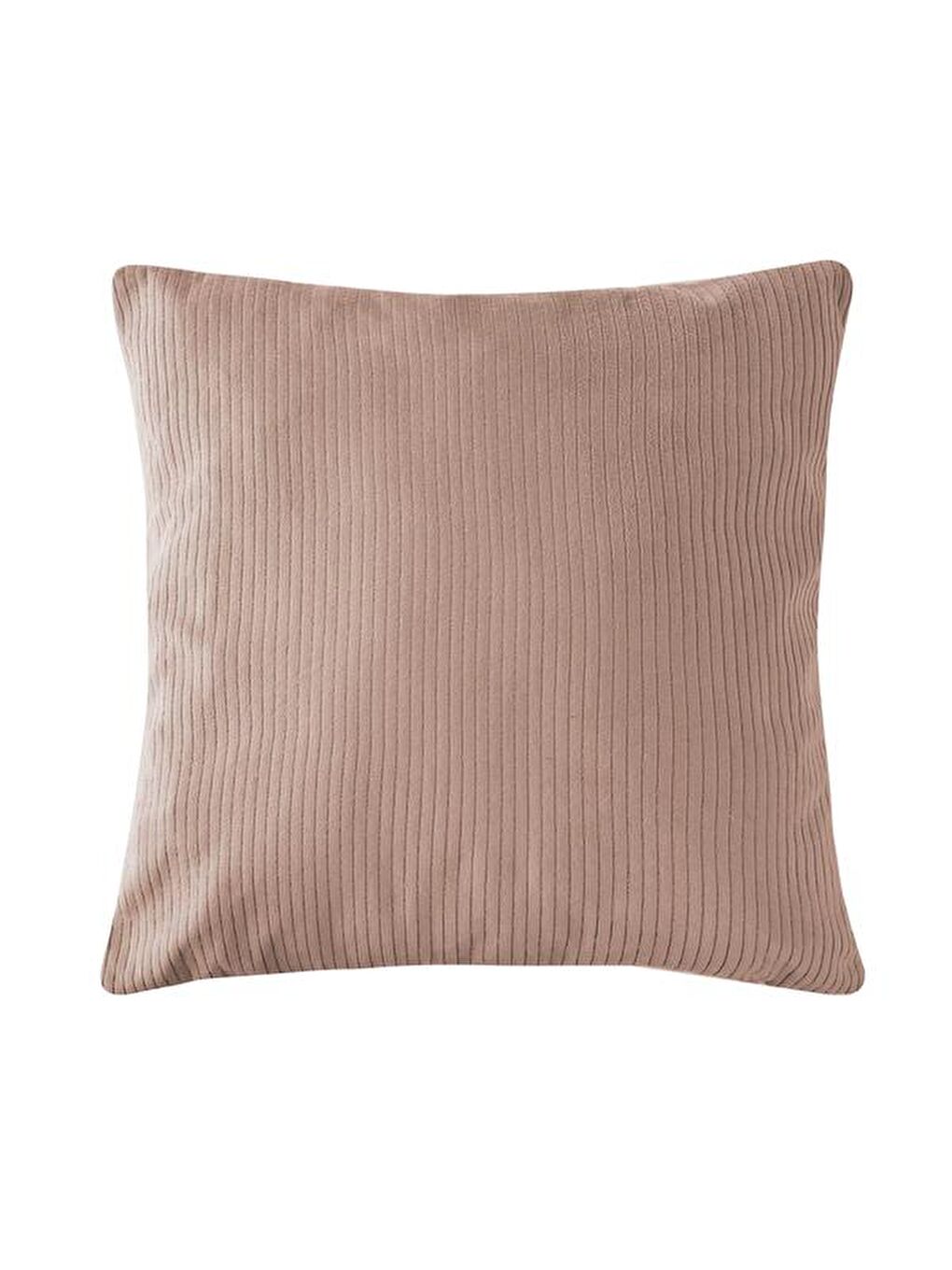 Fitilli Kadife Kırlent - Kahverengi - 43x43 cm-1