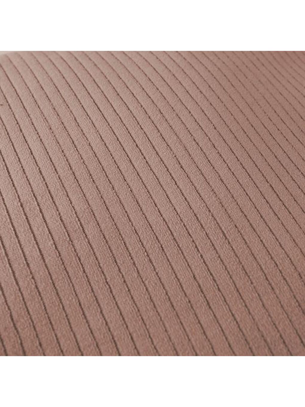 Fitilli Kadife Kırlent - Kahverengi - 43x43 cm-4