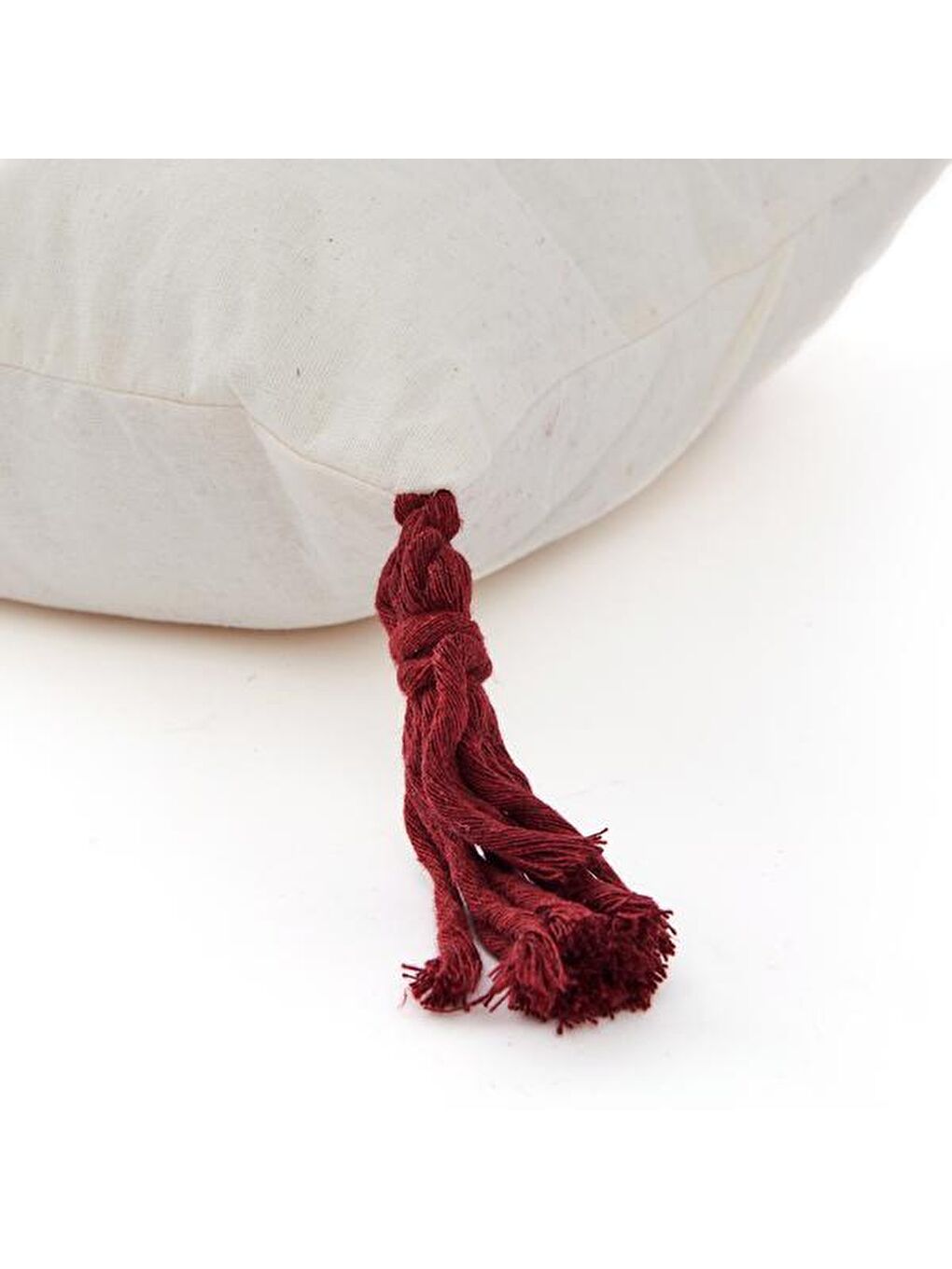 Haki Makrome Handmade Kırlent - Bordo / Ekru-5