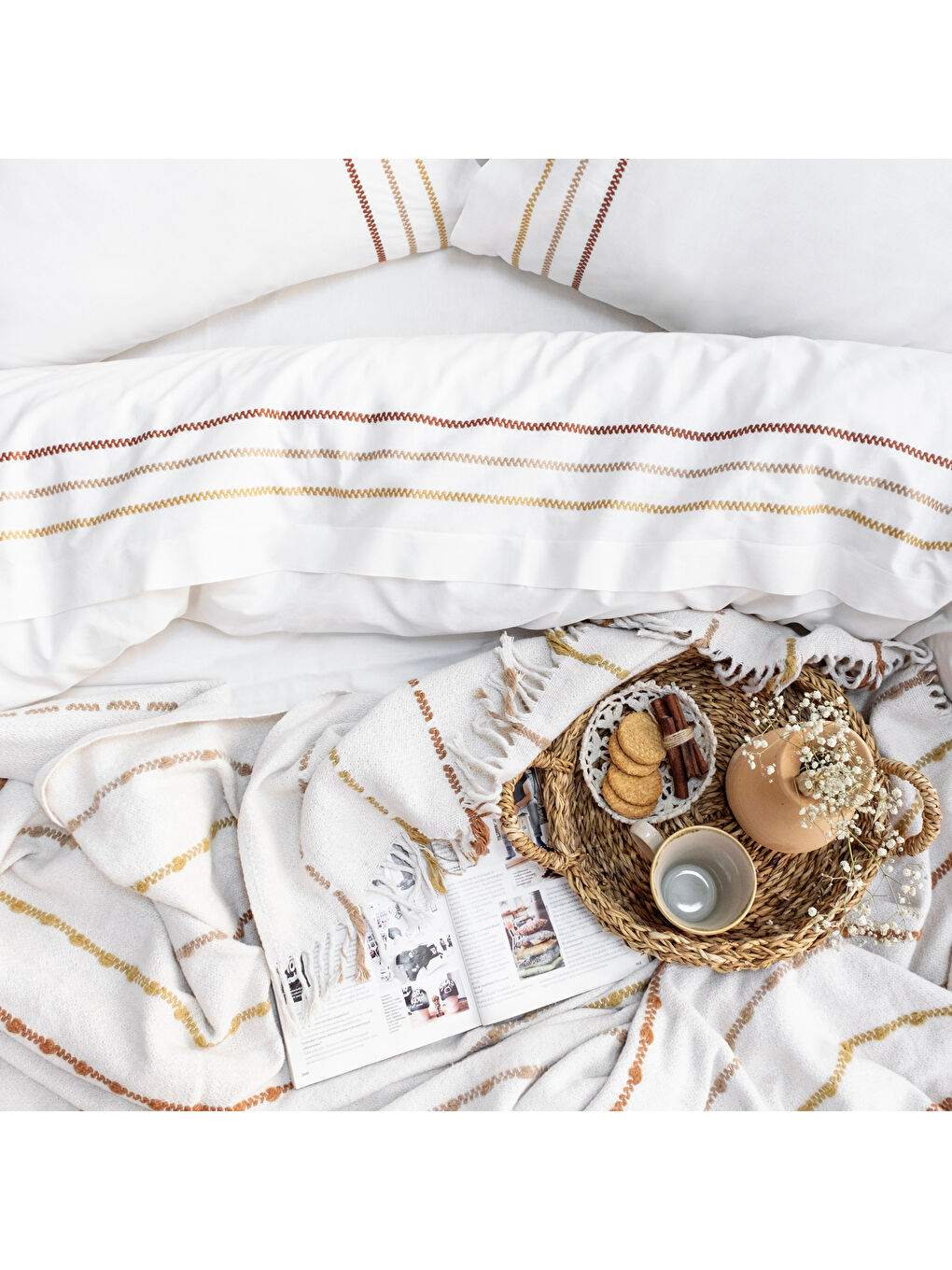 Home Cozy Nevresim Takımı 7 Parça-Ekru-2