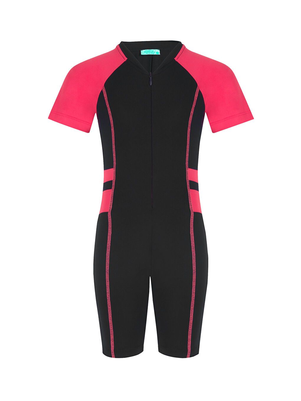 Mercan Çocuk Hızlı Kuruyan Yüzücü Kısa Kollu Sörfçü Mayo