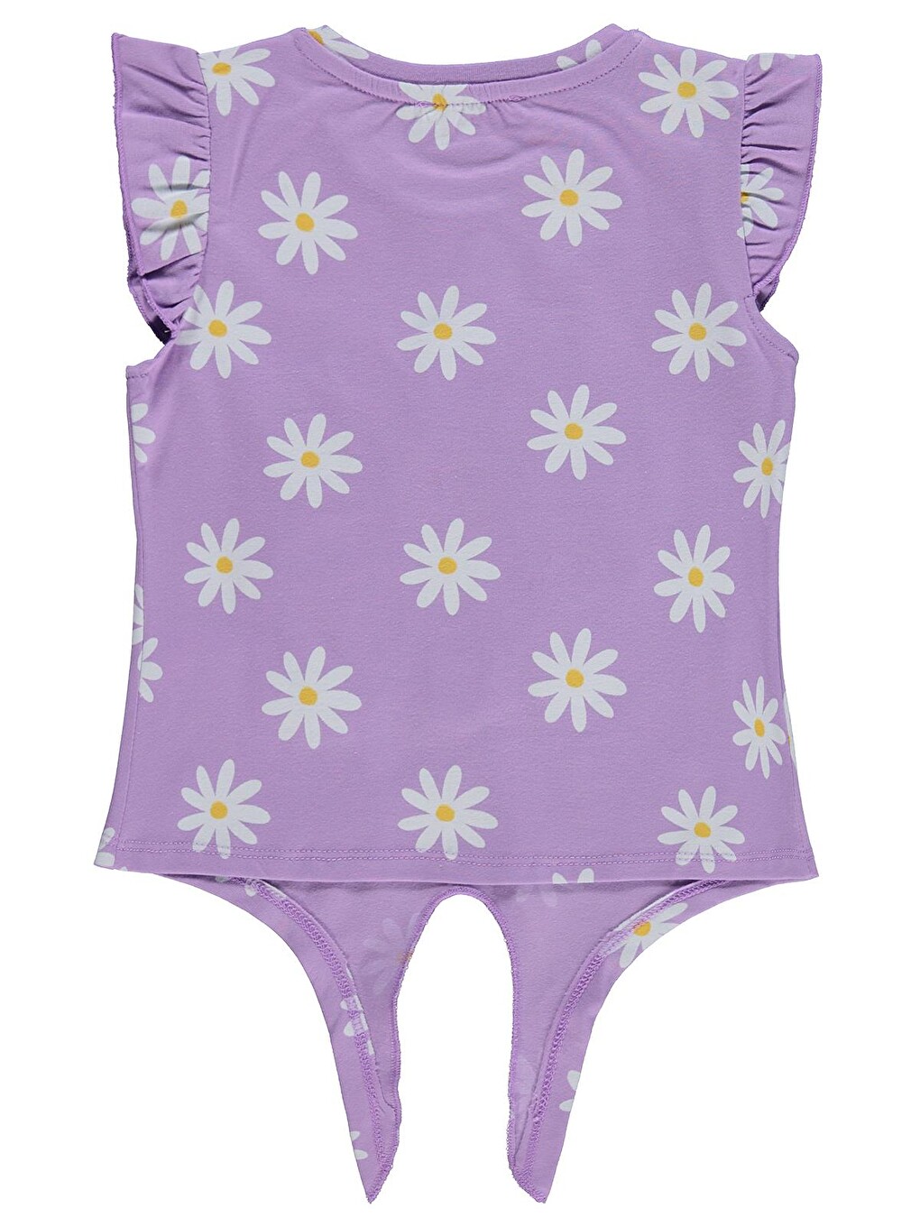 Girls Papatya Desenli 2-5 Yaş Tişört - Lila-1