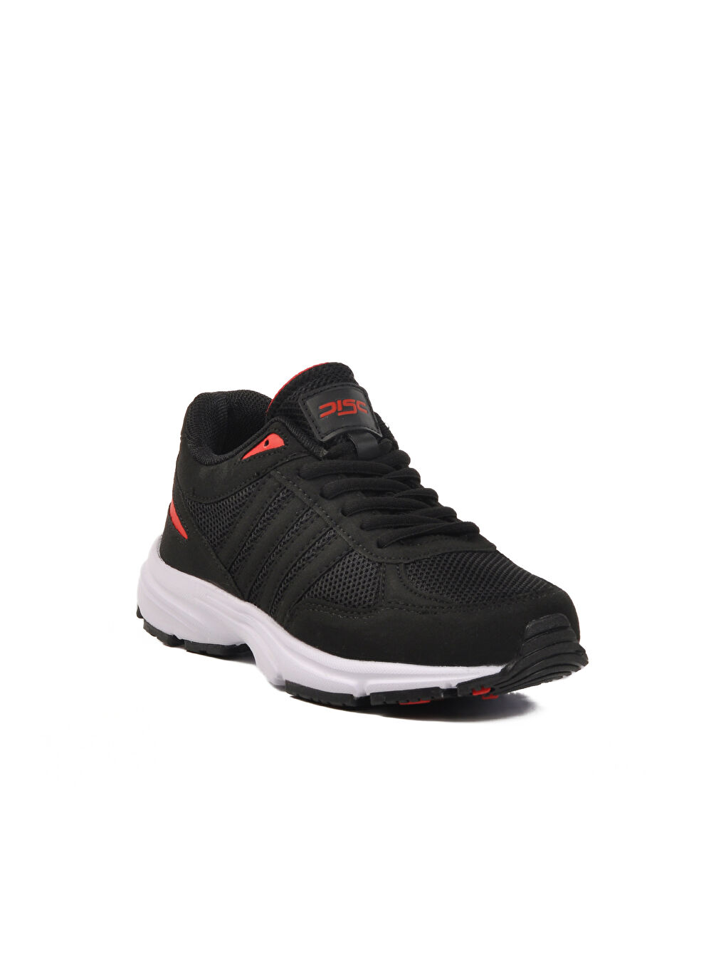 Siyah Beyaz Fileli Hafif Unisex Spor Ayakkabı Disc G-2