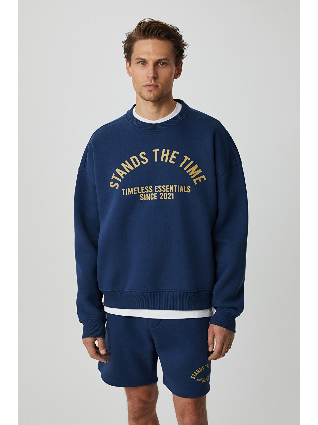Norton Erkek Yuvarlak Yaka 3 İplik Lacivert Sweatshirt-2