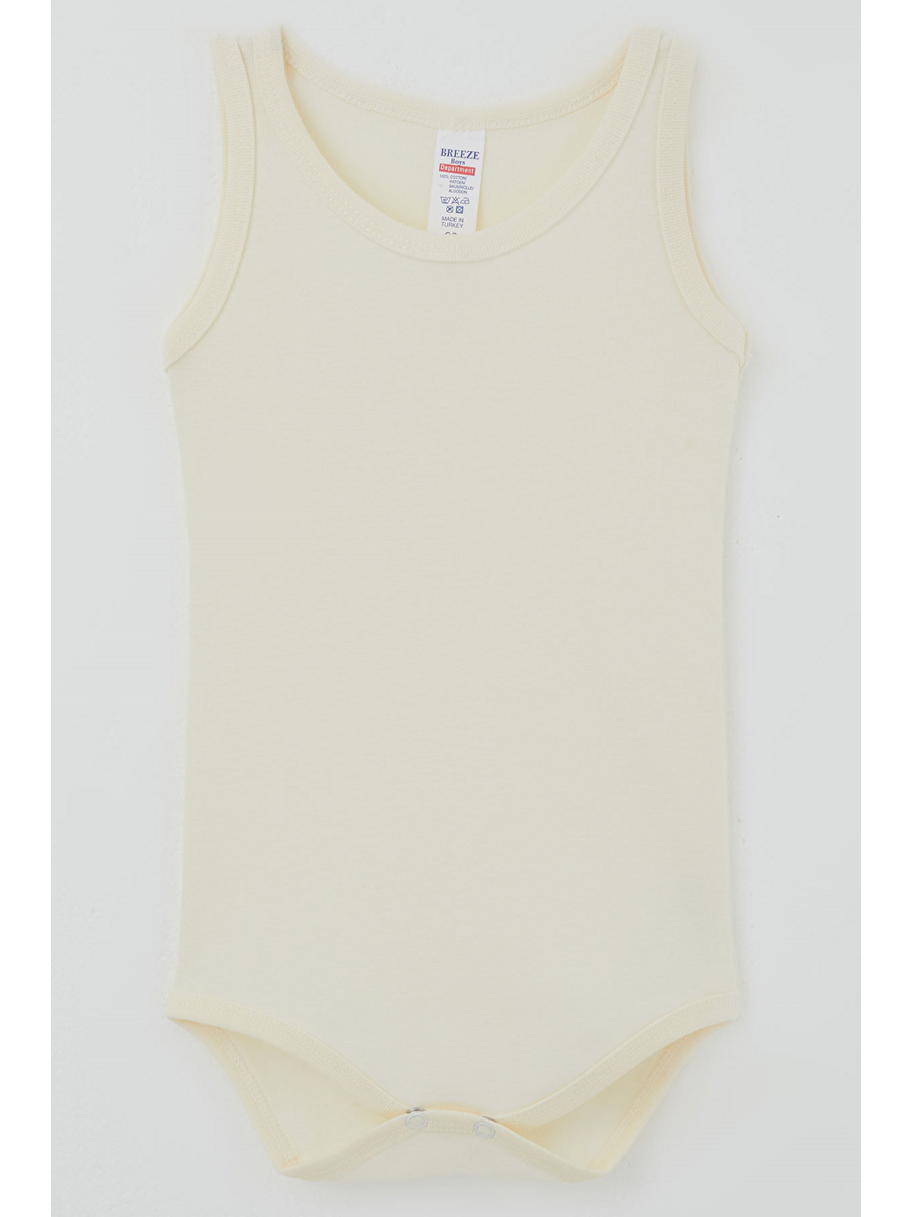 Ekru Erkek Çocuk Çıtçıtlı Atlet Zıbın Body Basic Krem (1-3 Yaş)-2