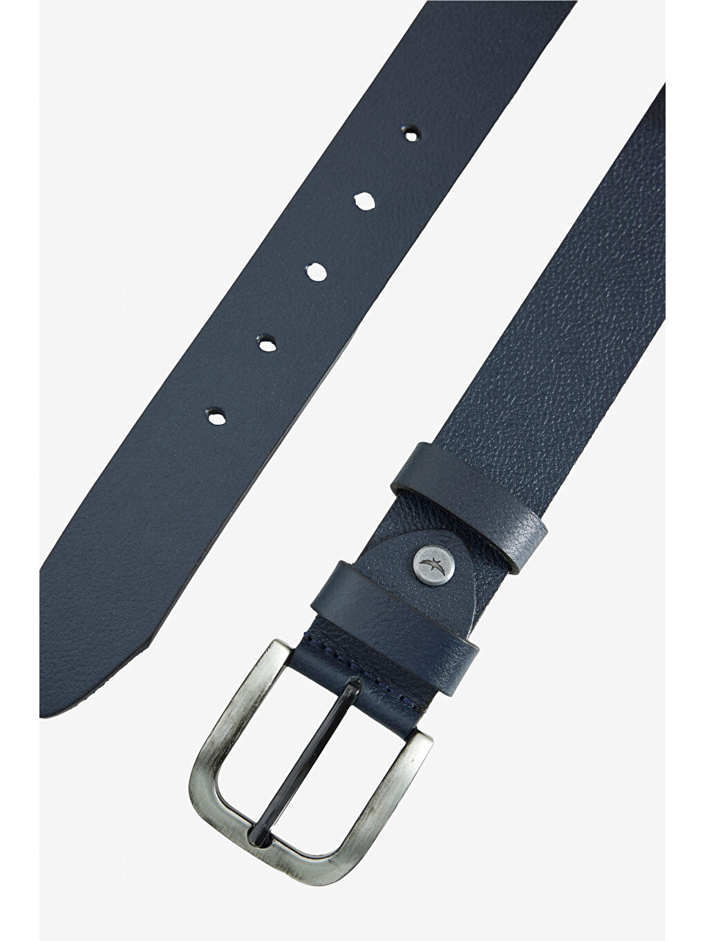 Erkek Lacivert %100 Deri Casual Kemer-1