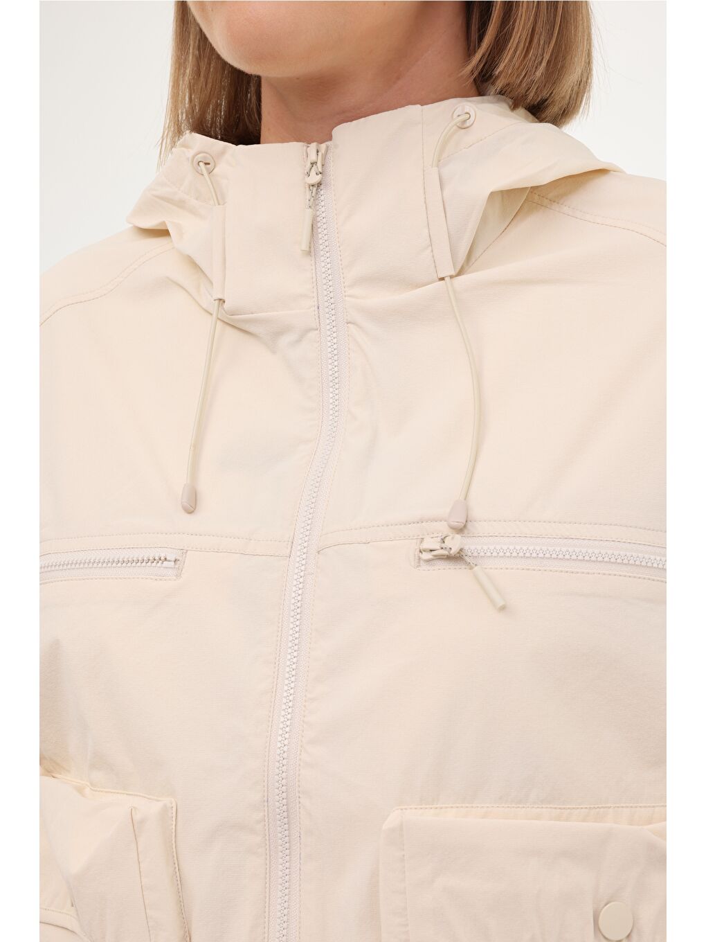 WL  ECOFI 8KT28 5FX Bej Kadın Yağmurluk-3