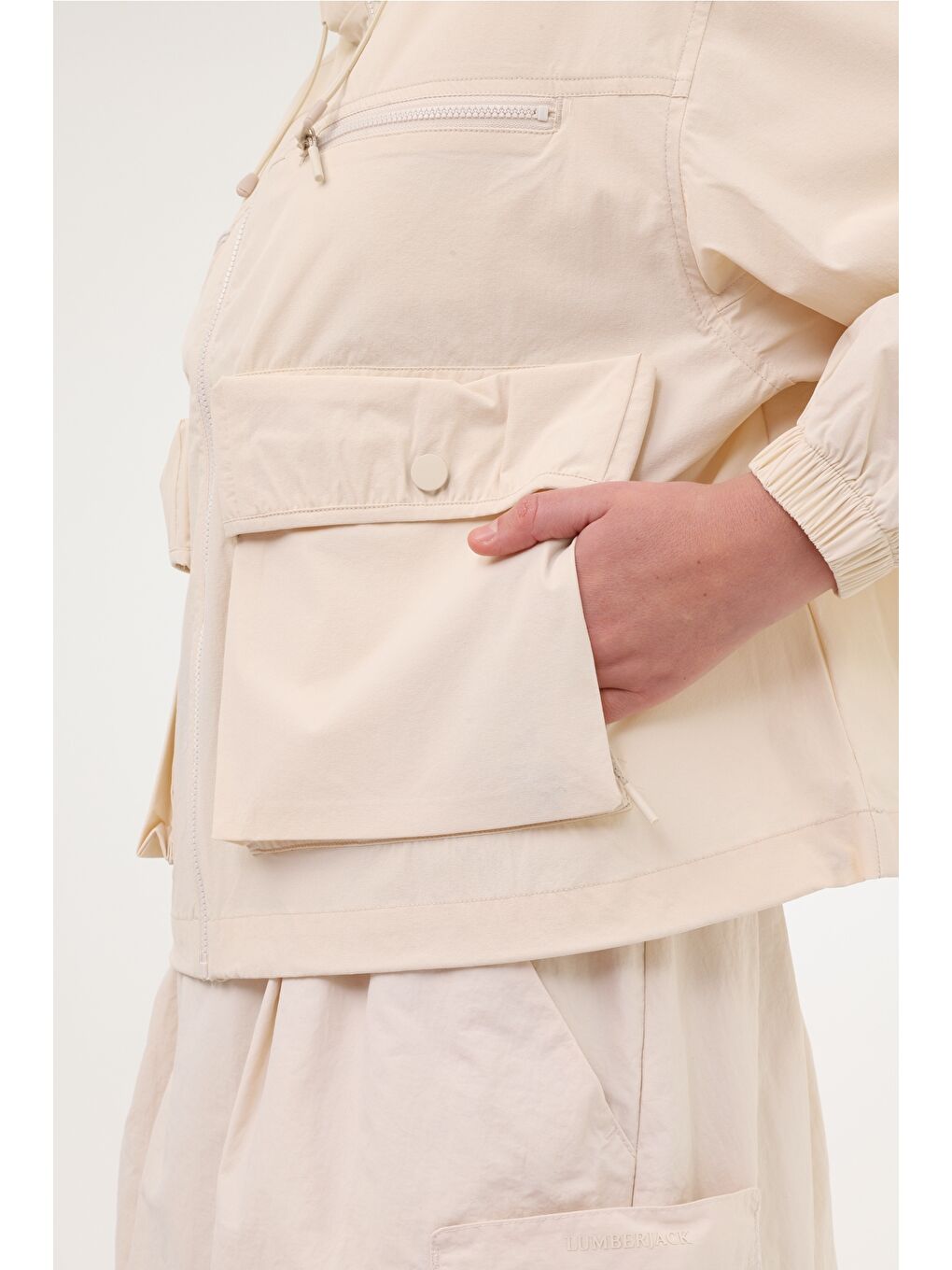 WL  ECOFI 8KT28 5FX Bej Kadın Yağmurluk-4