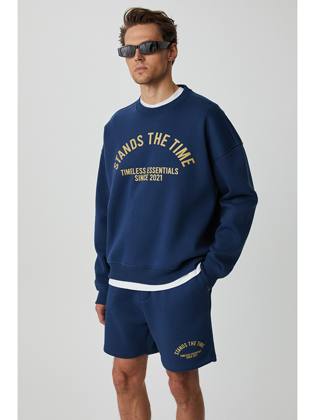 Norton Erkek Yuvarlak Yaka 3 İplik Lacivert Sweatshirt-3