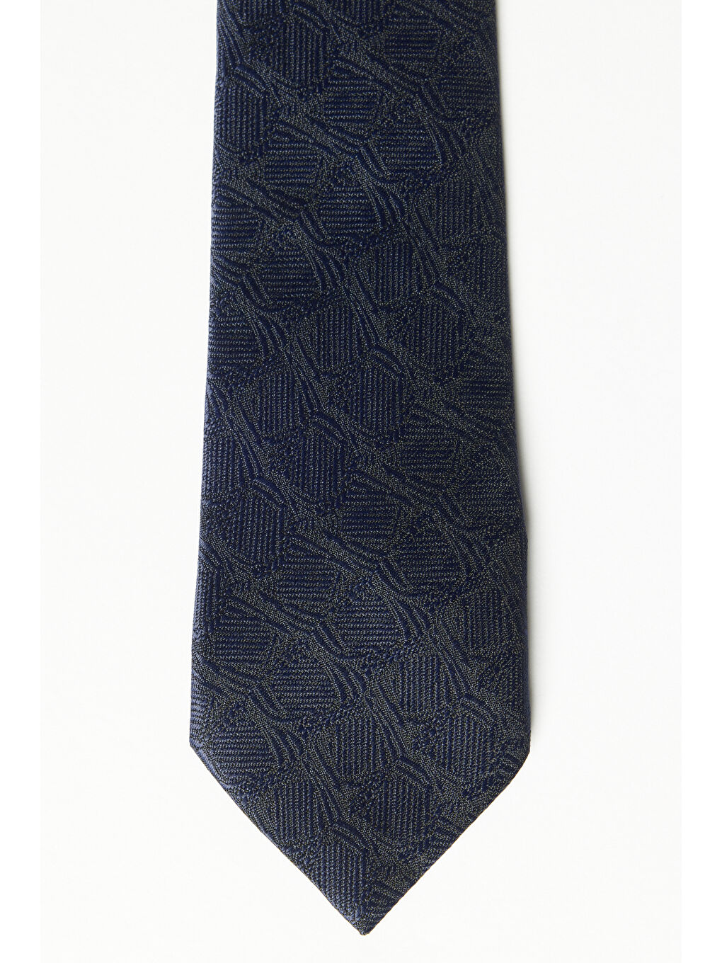 Erkek Lacivert Desenli Kravat-1