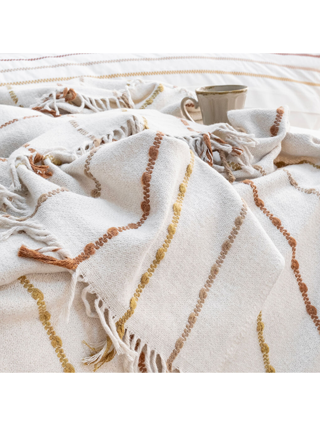 Home Cozy Nevresim Takımı 7 Parça-Ekru-4