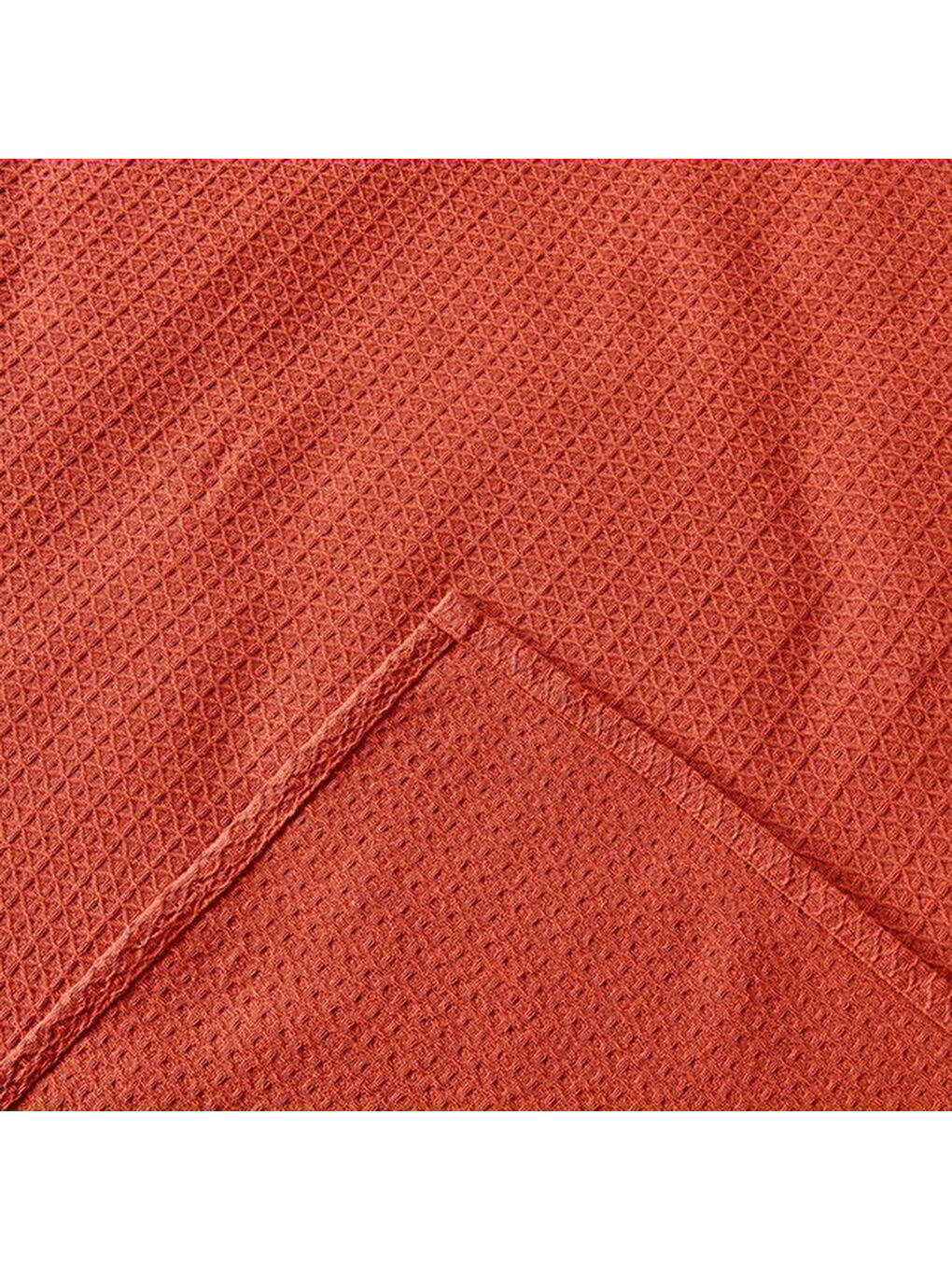 Kahverengi Soft Terra Tek Kişilik Pike - Kiremit - 160x220 cm-2