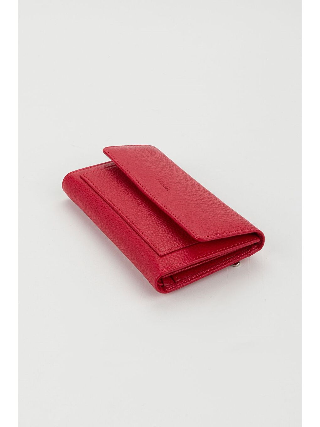 Kırmızı Kutulu Hakiki Deri Mavi Orta Boy Çok Gözlü Kadın El Portföyü Kartlık Cüzdan