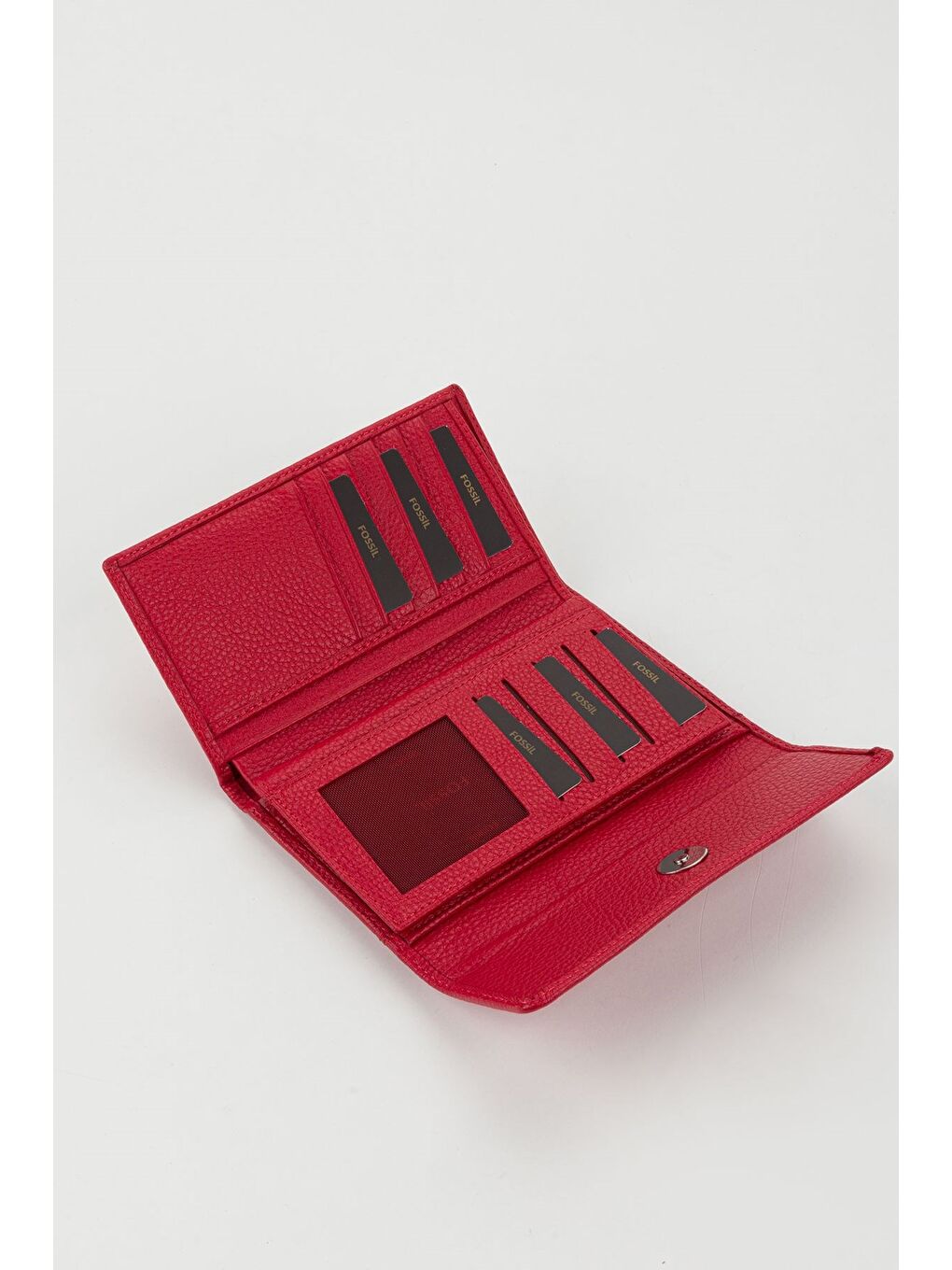 Kırmızı Kutulu Hakiki Deri Mavi Orta Boy Çok Gözlü Kadın El Portföyü Kartlık Cüzdan-3