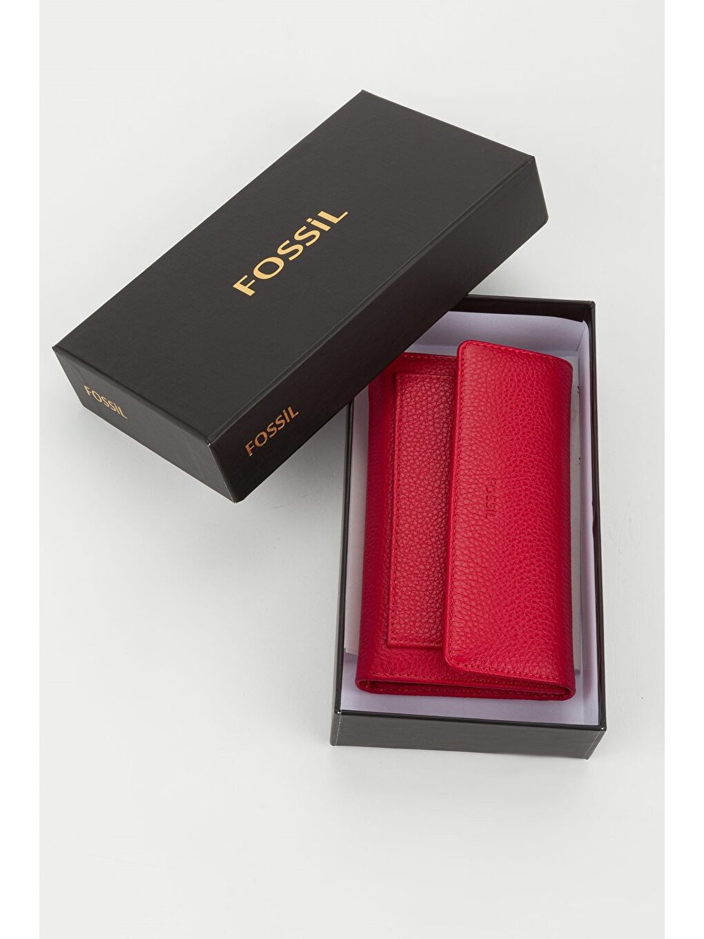 Kırmızı Kutulu Hakiki Deri Mavi Orta Boy Çok Gözlü Kadın El Portföyü Kartlık Cüzdan-5