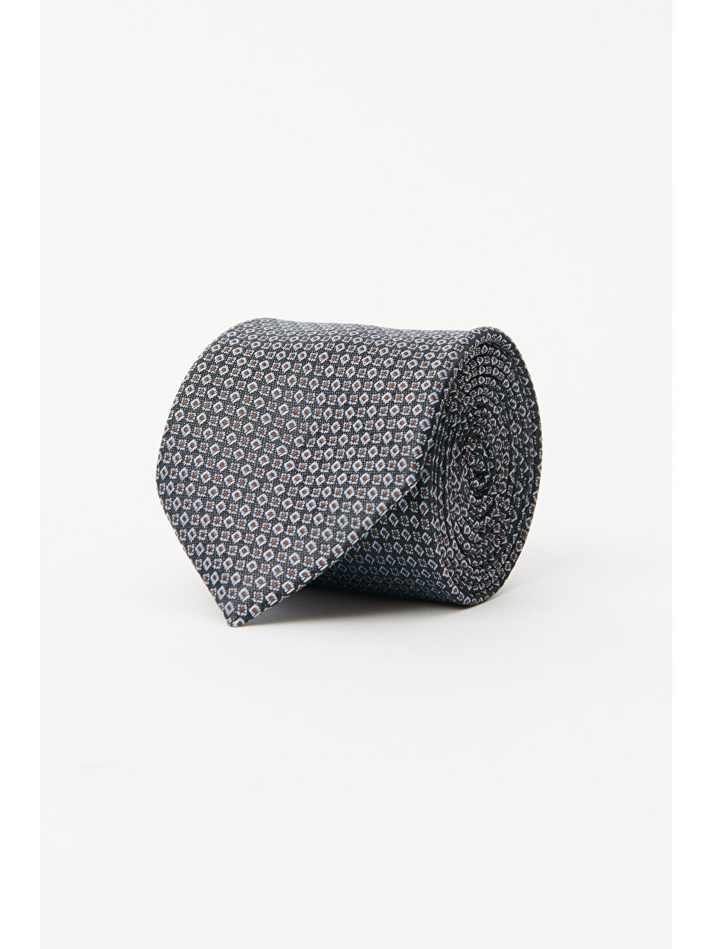 Erkek Antrasit-Gri Desenli Kravat